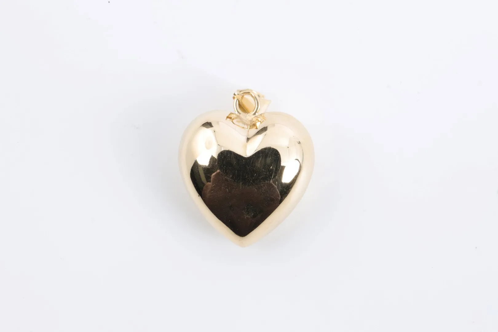 14k Yellow Gold Bubble Heart Pendant (1.87g.)