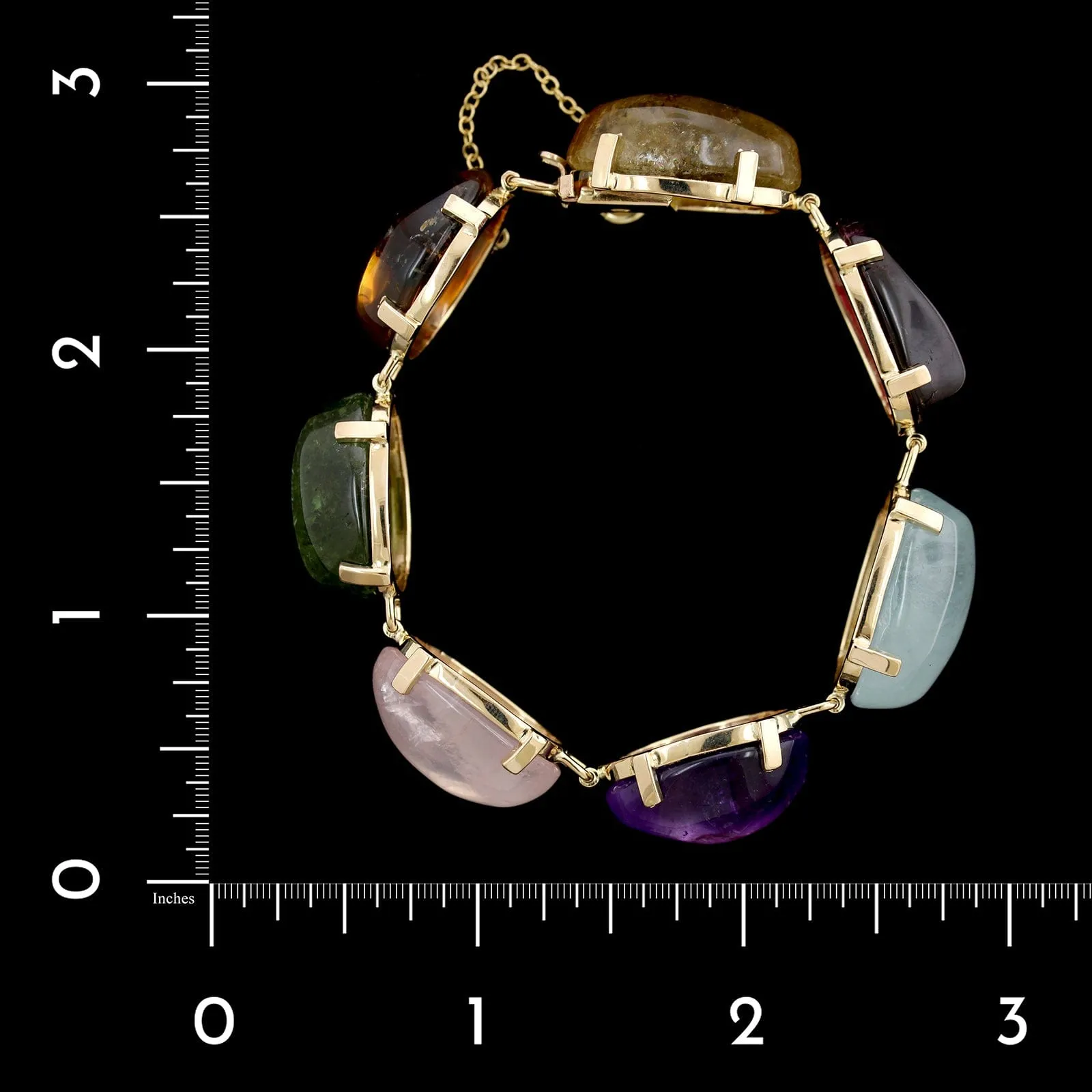 14K Yellow Gold Estate Gem-set Bracelet