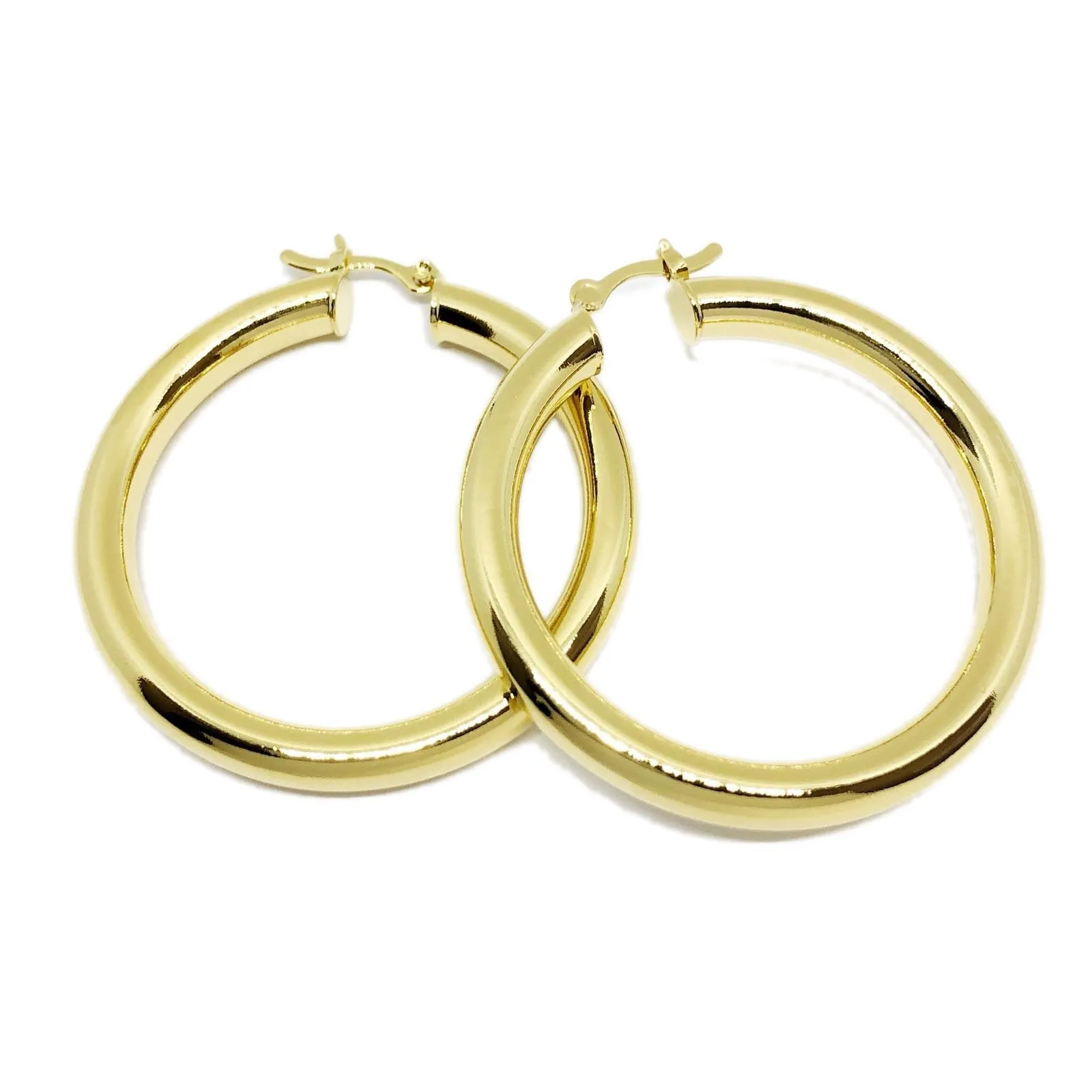 18k Gold Filled Selena Inspired Hoop Earrings 44 mm Diameter