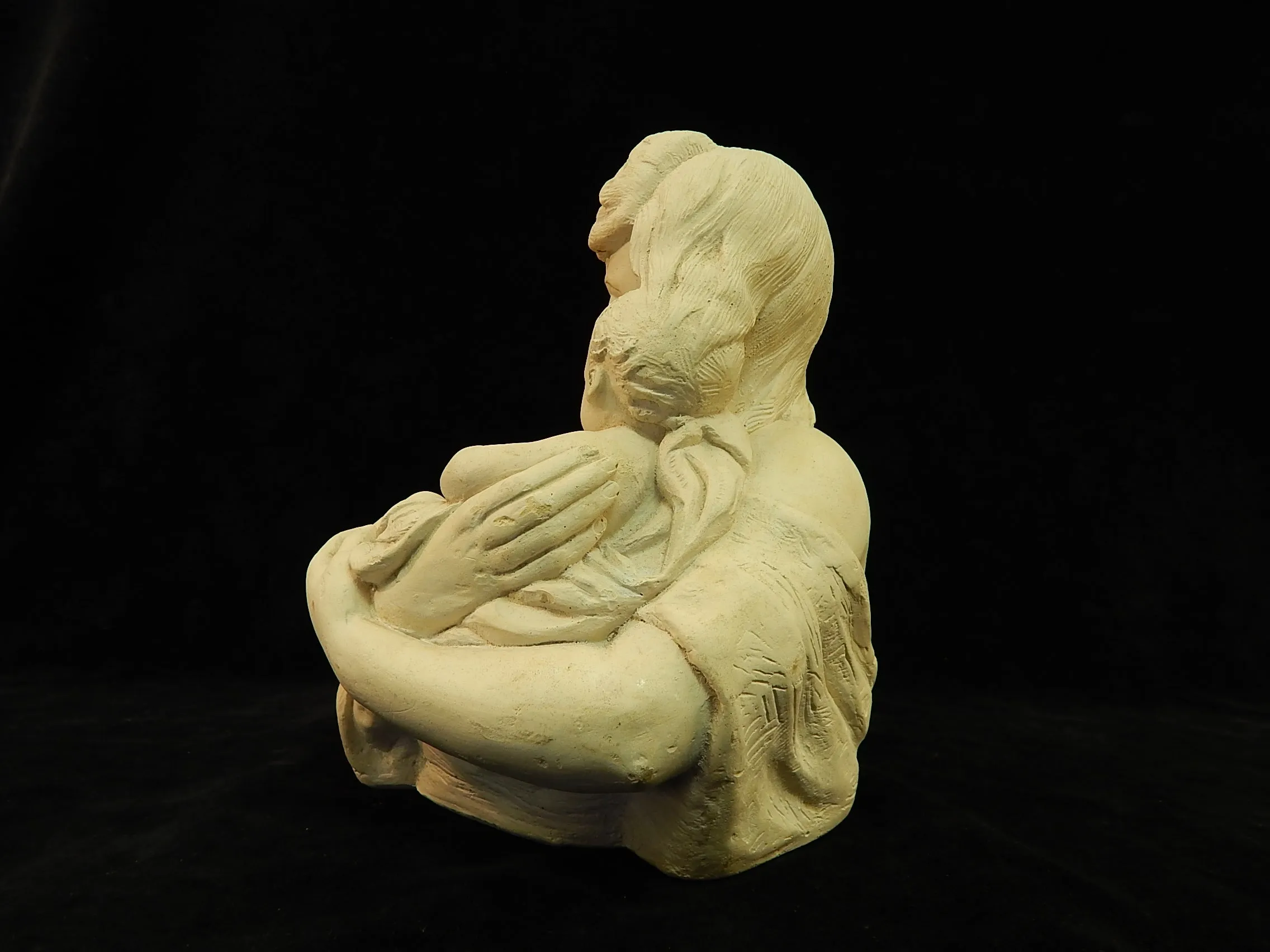 1969 Mother & Child Sculpture by Merutta