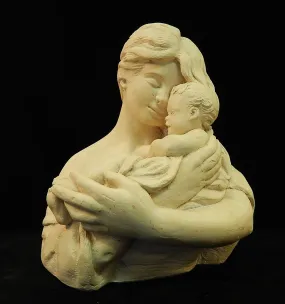 1969 Mother & Child Sculpture by Merutta