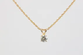 20'' 14k Yellow Gold 0.40tcw Diamond Pendant Necklace (2.55g.)