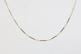 24'' 14k Yellow Gold Bead & Bar Chain Necklace (4.93g.)