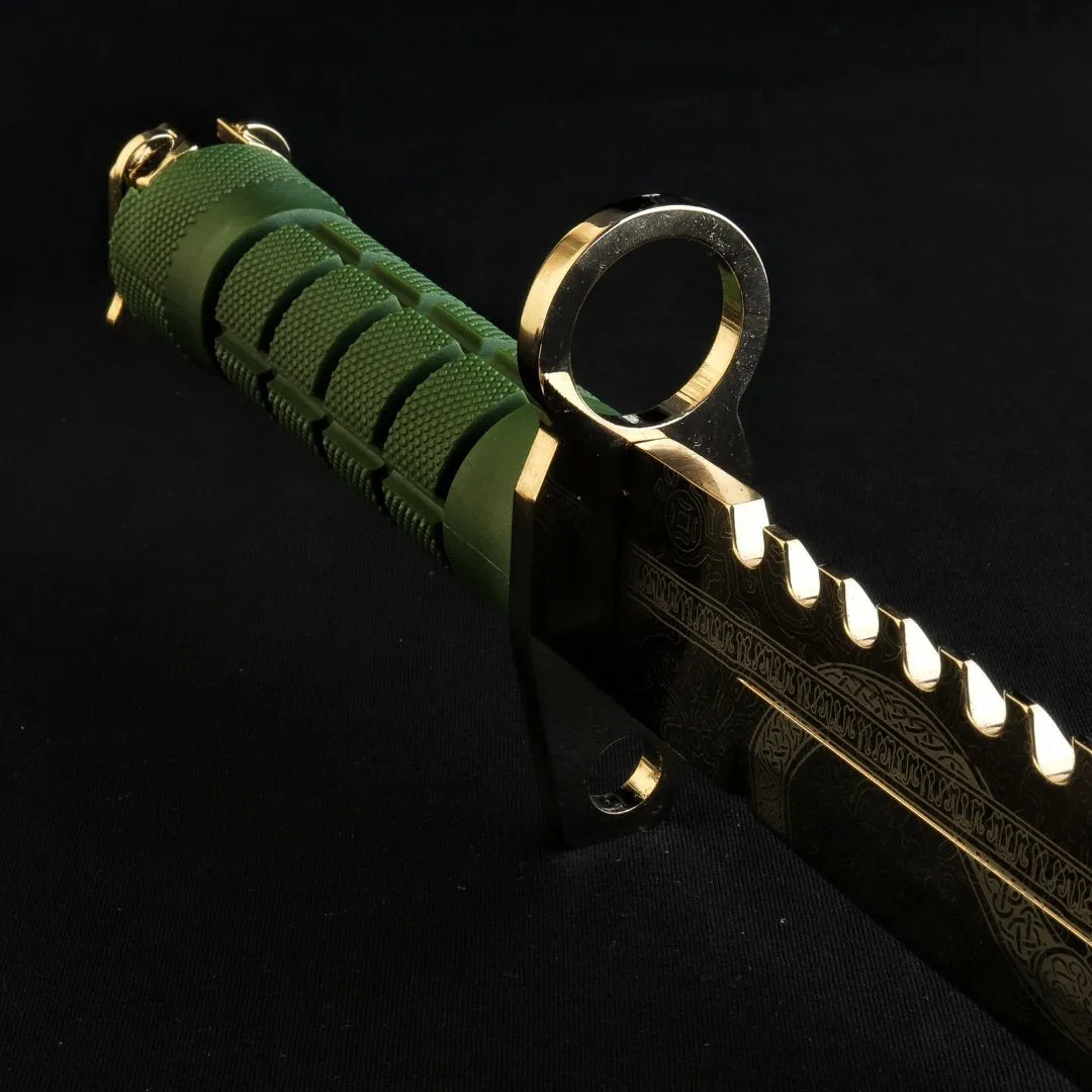 24K Gold D-Lore M9 Bayonet