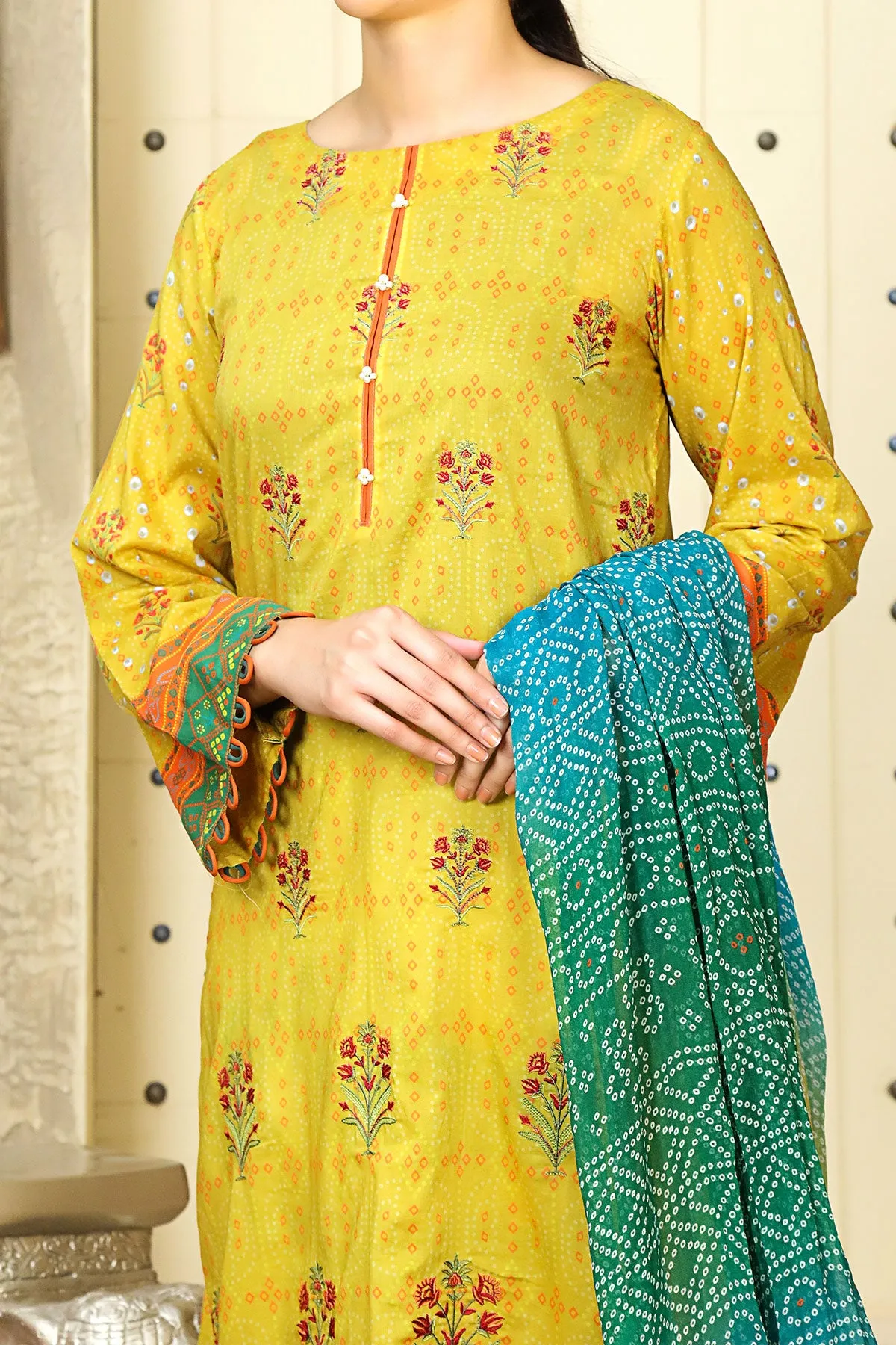 3 PIECE DIGITAL PRINT LAWN| DPC-195