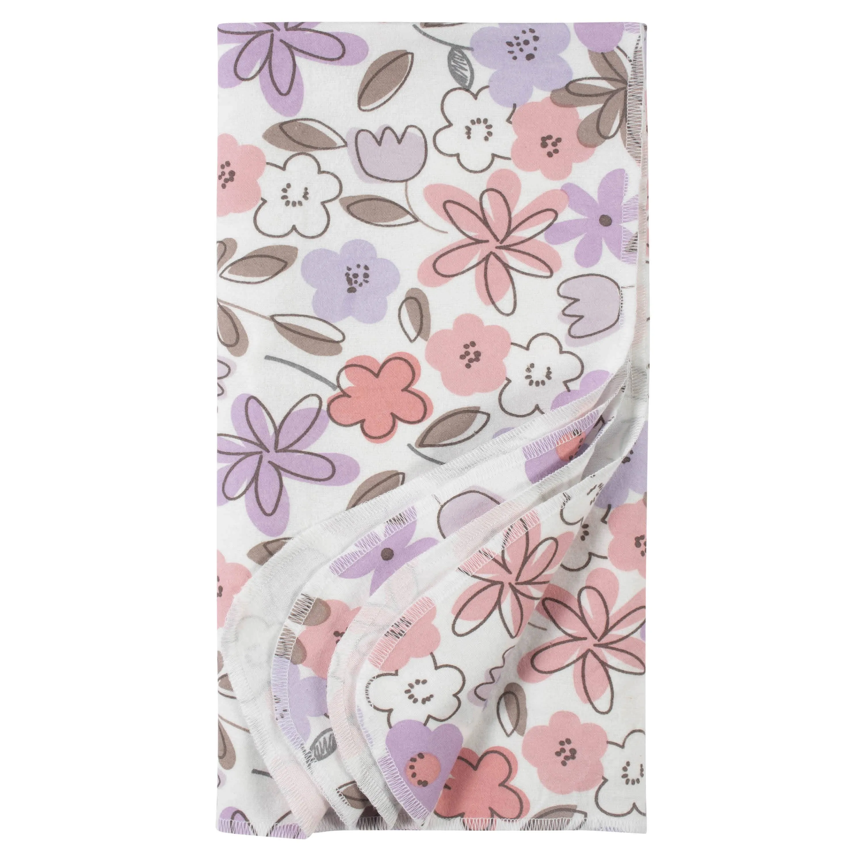 4-Pack Girls Bunny Ballerina Flannel Receiving Blankets