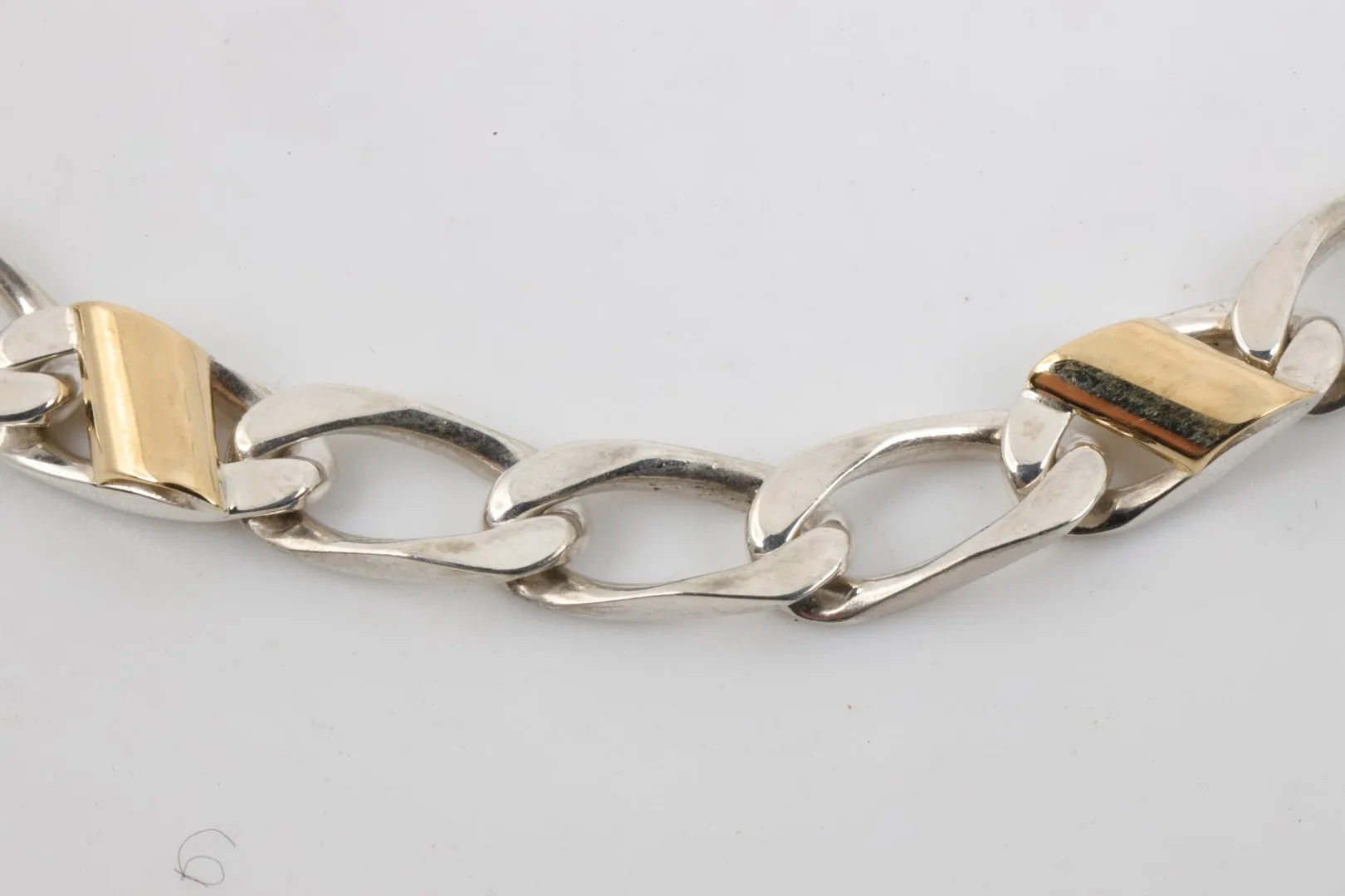 7.5" Tiffany & Co. 925 Silver & 18k Yellow Gold Kihei Chain Bracelet (11.27g.)