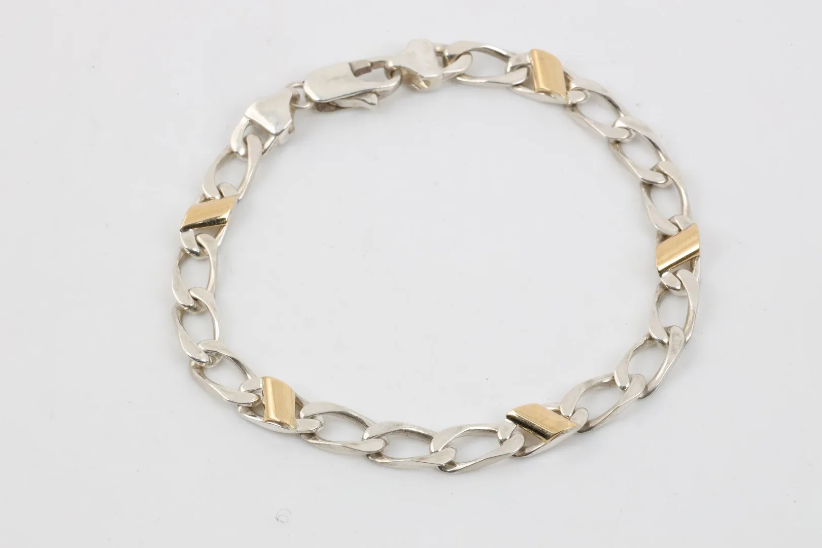 7.5" Tiffany & Co. 925 Silver & 18k Yellow Gold Kihei Chain Bracelet (11.27g.)