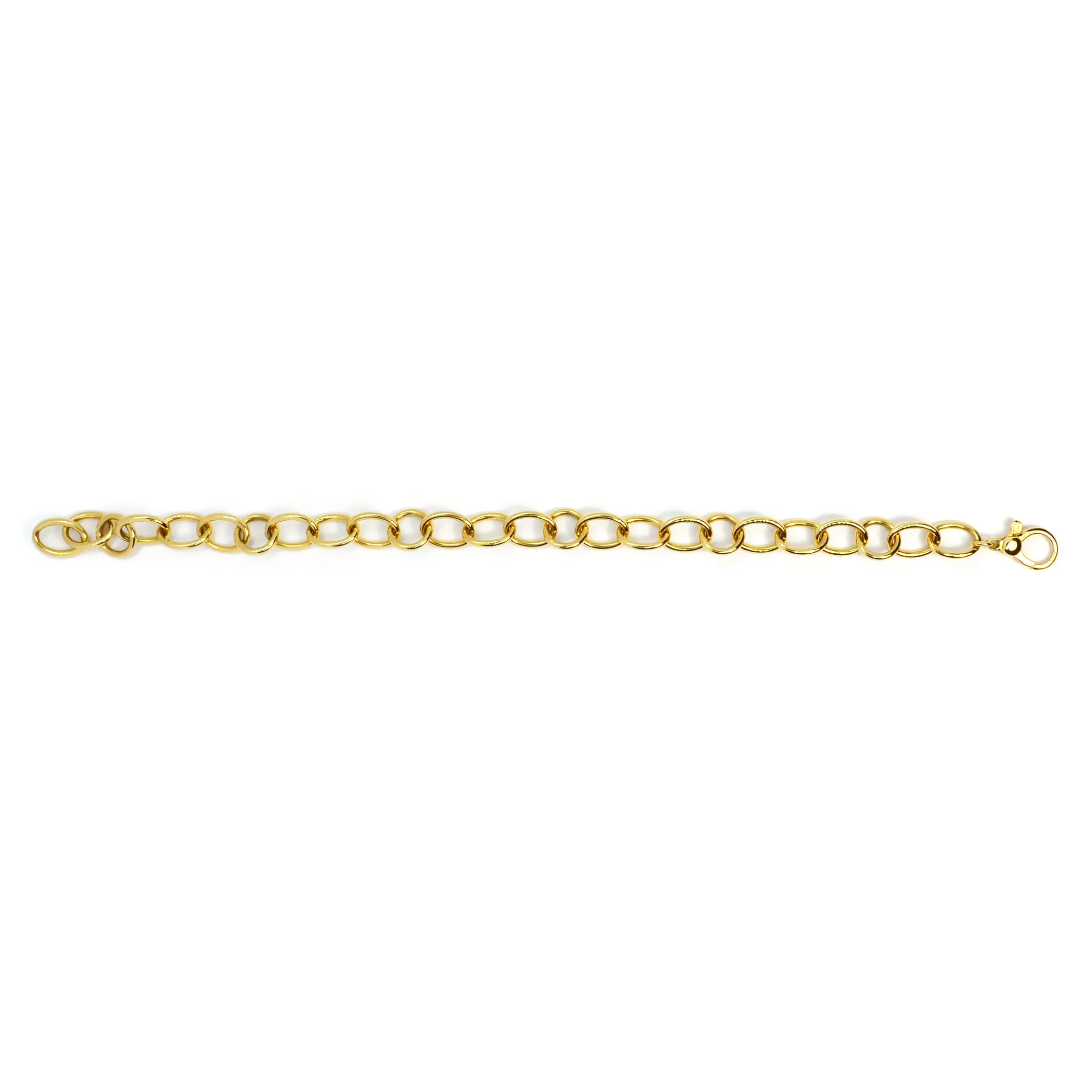 AFJ Gold Collection - Oval and Round Link Chain Bracelet, 18k Yellow Gold