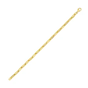 AFJ Gold Collection - Paperclip Link Chain Bracelet, Yellow Gold