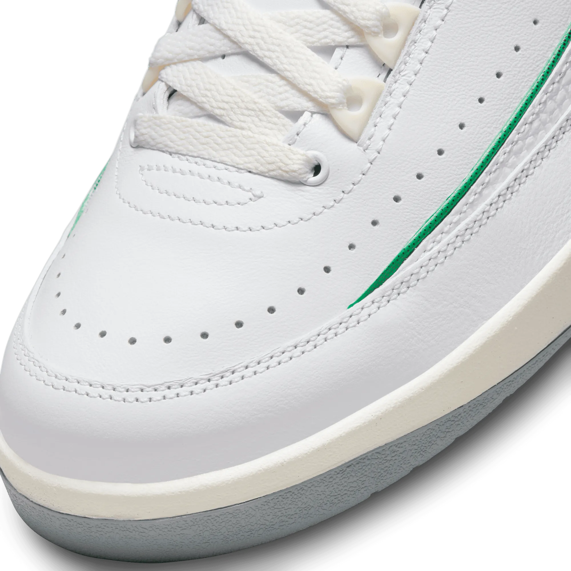 AIR JORDAN 2 RETRO - WHITE/LUCKY GREEN-SAIL-LT STEEL GREY