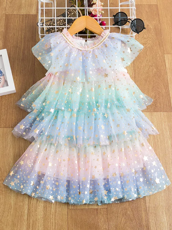 All In The Stars Sparkle Tiered Tulle Dress