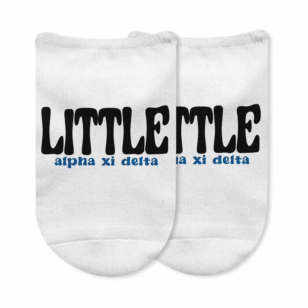 Alpha Xi Delta No Show Socks for Bigs and Littles