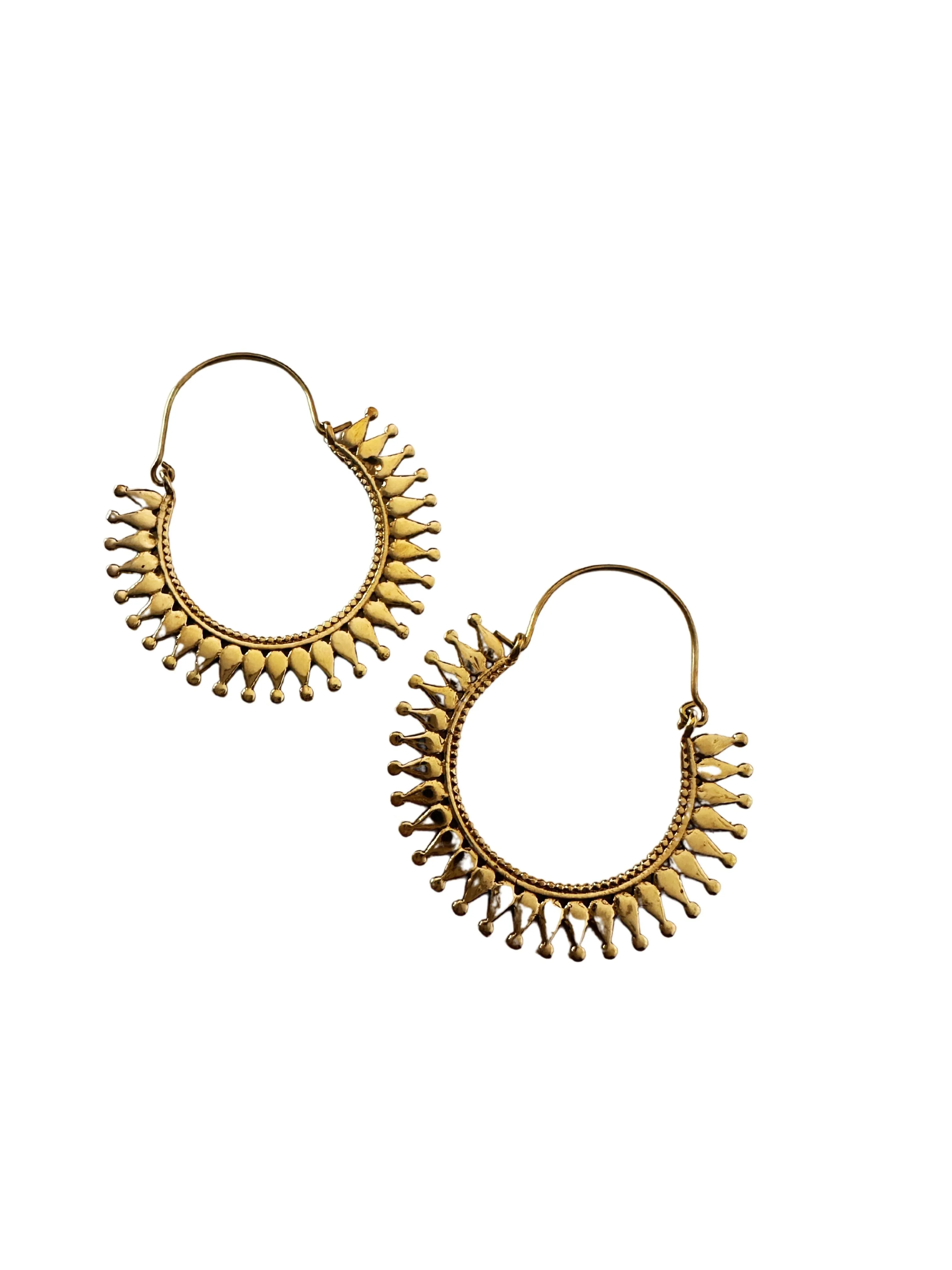 Aria Brass Earring