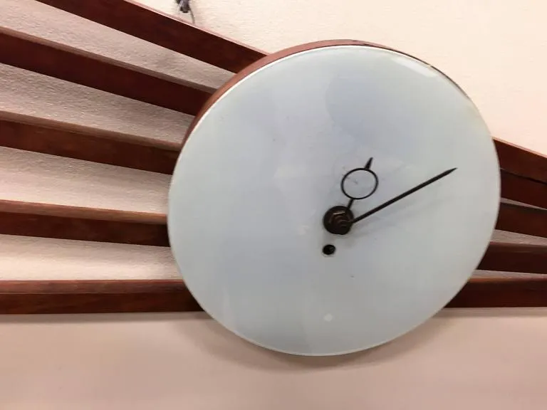 Atomic Era Enamel Face Wall Clock