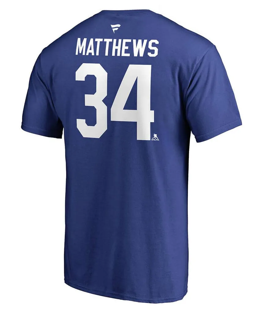 AUSTON MATTHEWS TORONTO MAPLE LEAFS FANATICS MEN'S NAME AND NUMBER T SHIRT