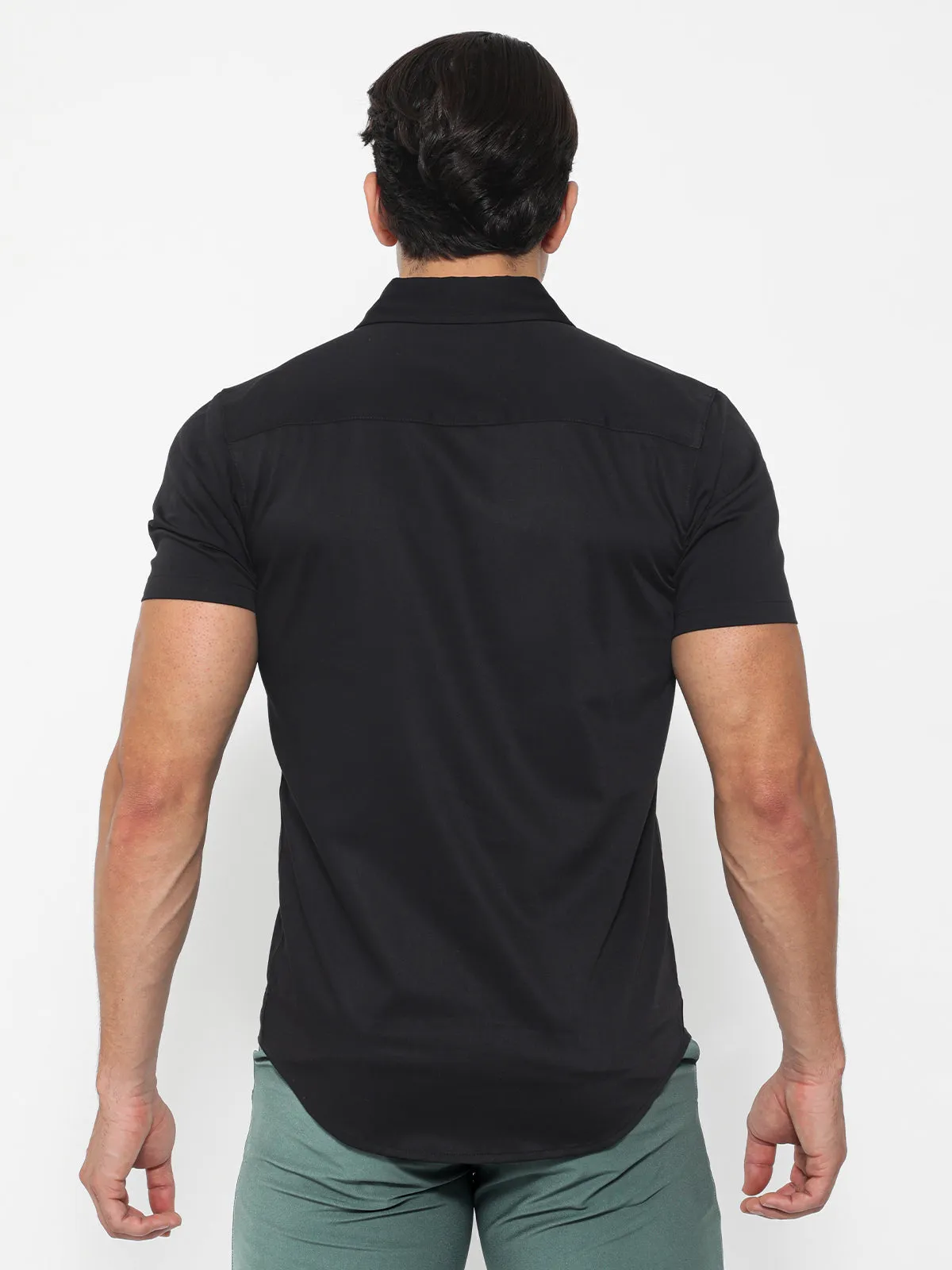 Bamboo Performance Short Sleeve Shirt Black