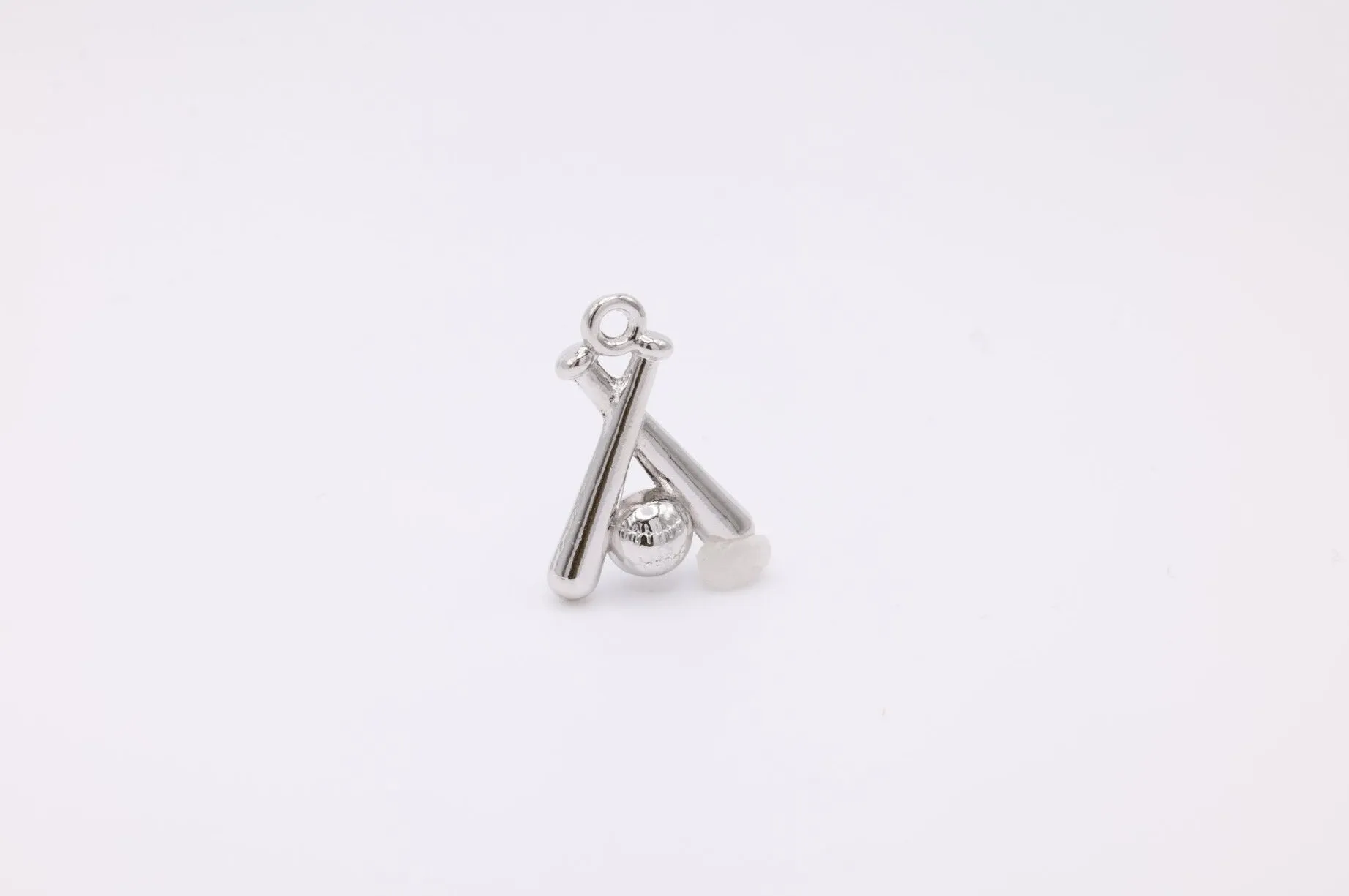 Baseball Bats & Baseball Charm, 925 Sterling Silver, 598