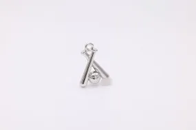 Baseball Bats & Baseball Charm, 925 Sterling Silver, 598