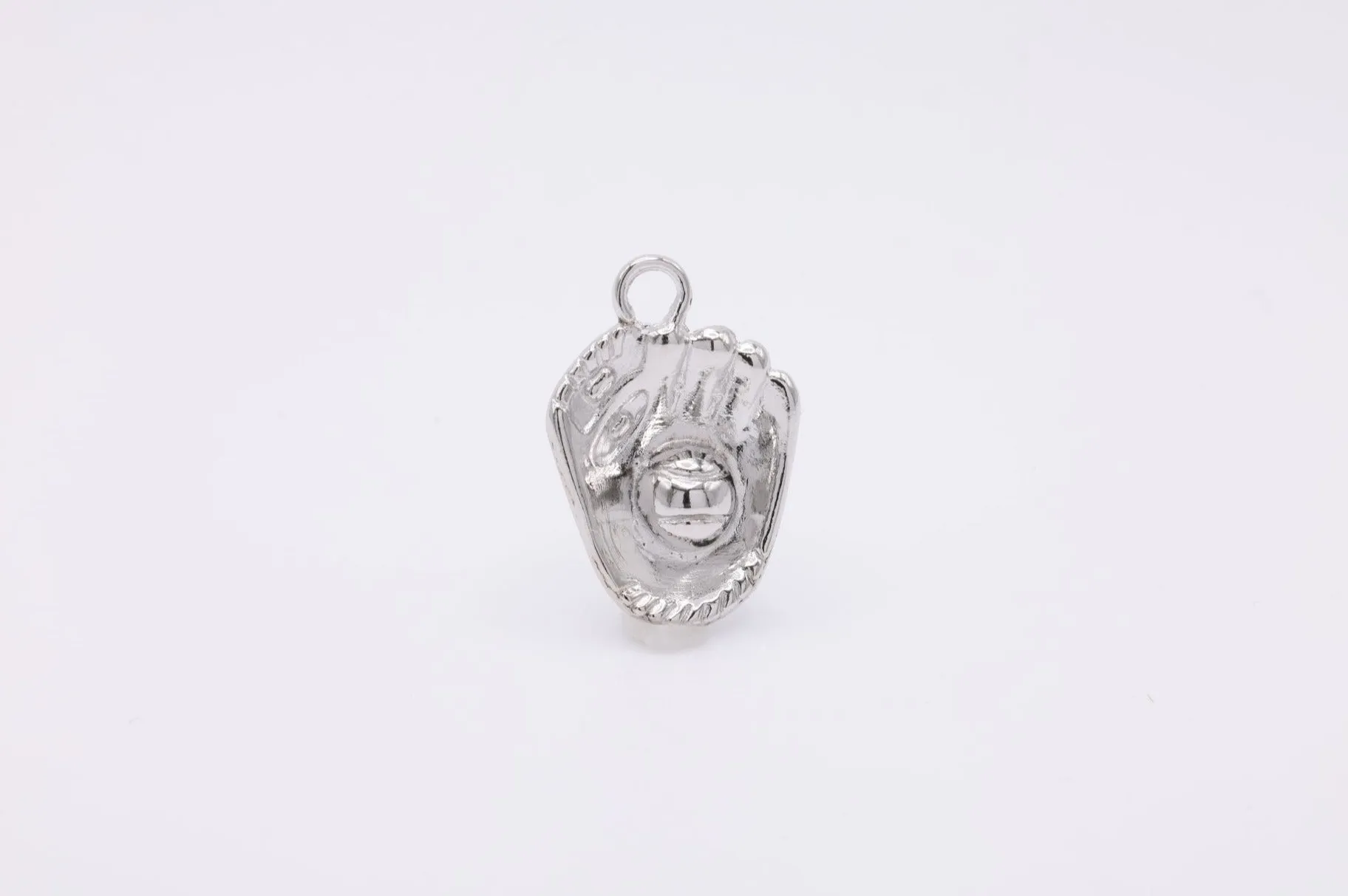 Baseball Mitt Wholesale Charm, 925 Sterling Silver, 607