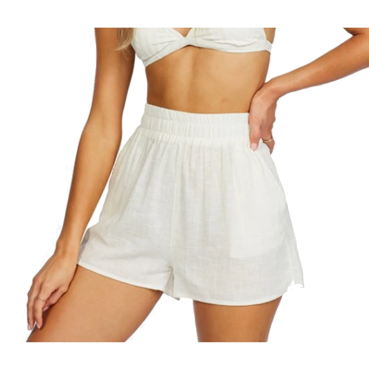 Billabong Women's Love To Lounge Shorts - Salt Crystal Off White