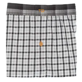 Black Check Boxer Short