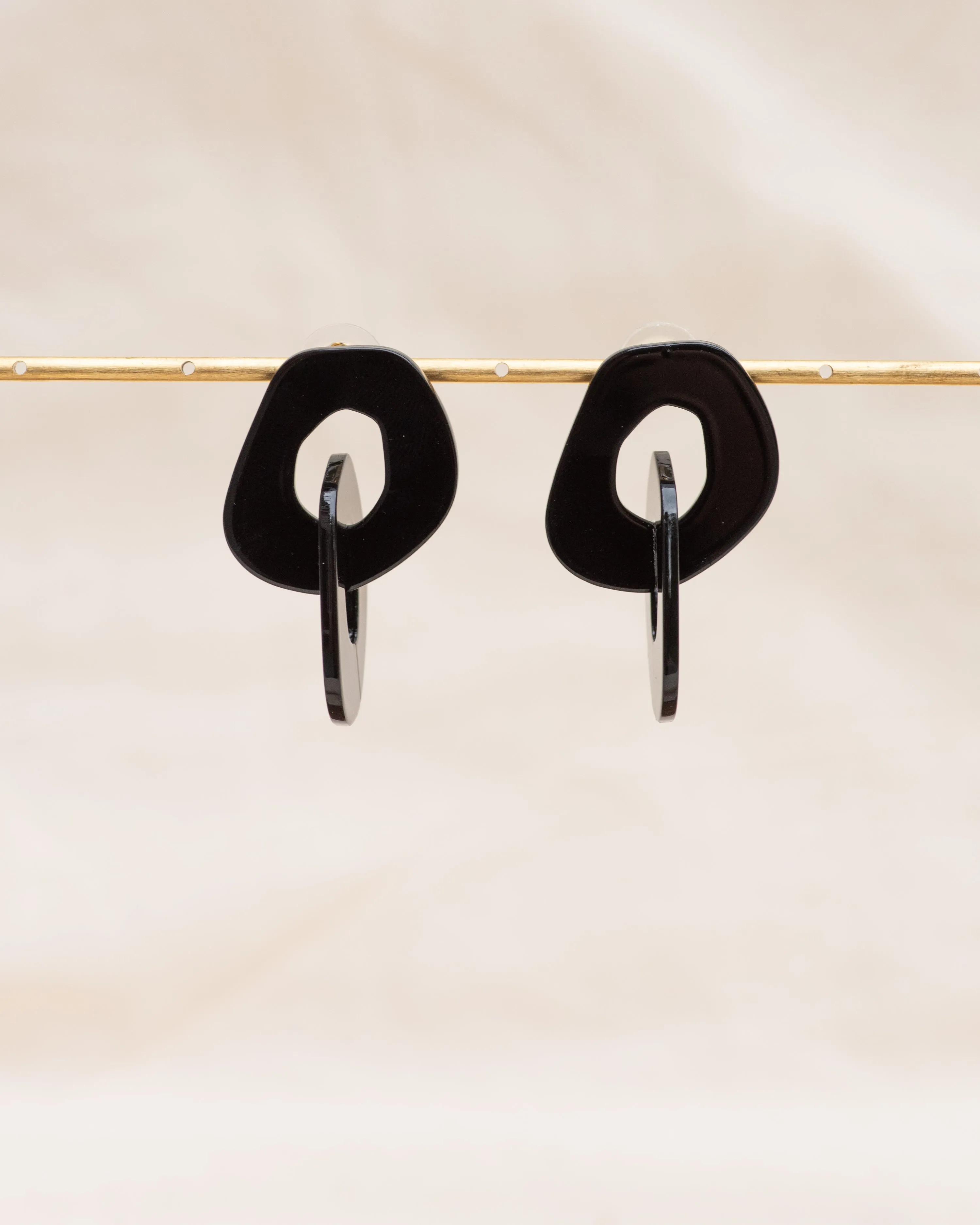 Black Geometric Earrings