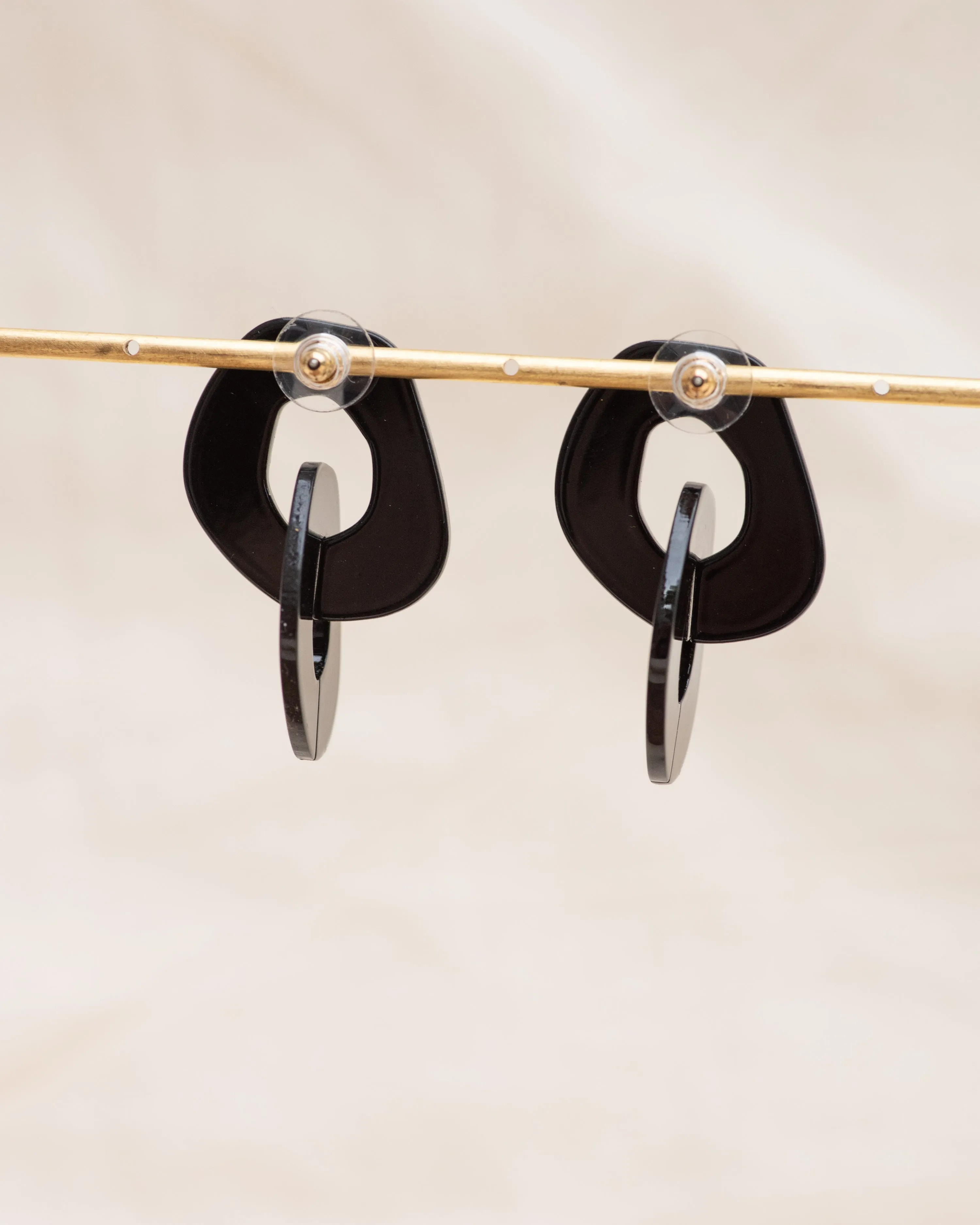 Black Geometric Earrings