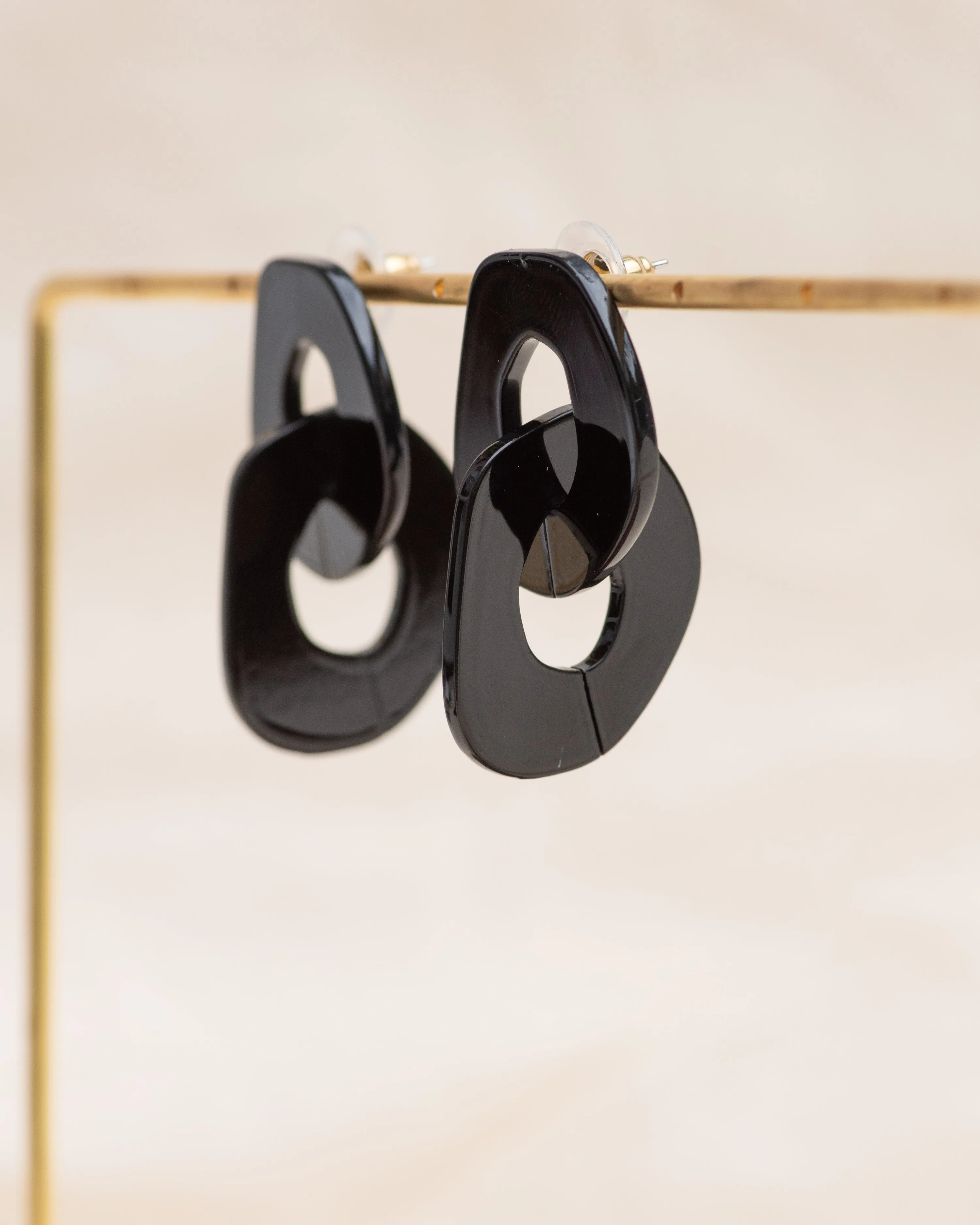 Black Geometric Earrings