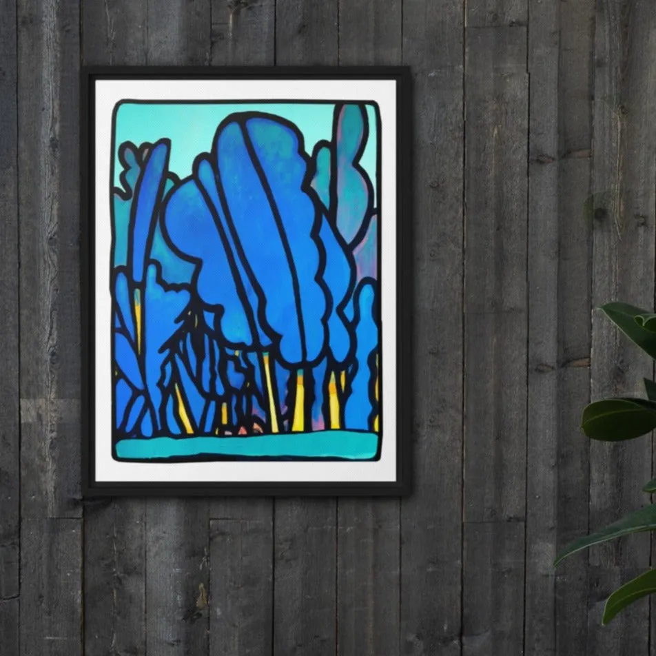 Blue Forest 18x24 Framed Canvas