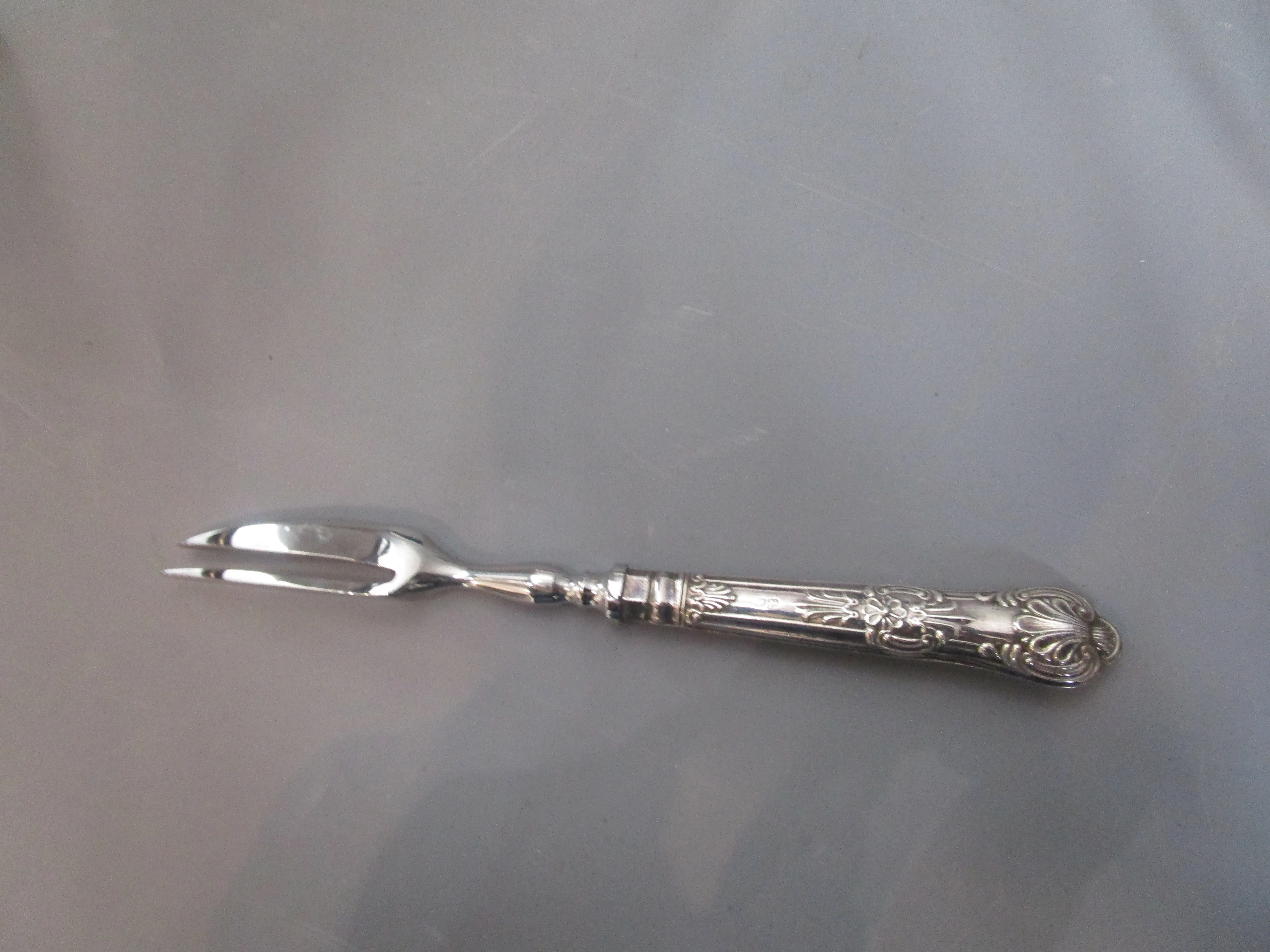 Boxed Set Of 6 Sterling Silver Handled Pastry Forks Vintage Sheffield 1972