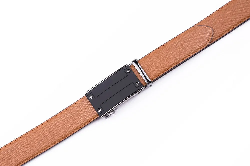 Braveman Men's Automatic Ratchet Buckle Leather Dress Belt