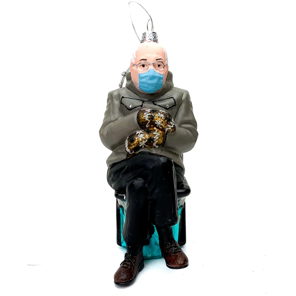 Bundled Up Bernie Sanders Ornament