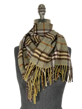 Burberry Olive Cashmere Scarf