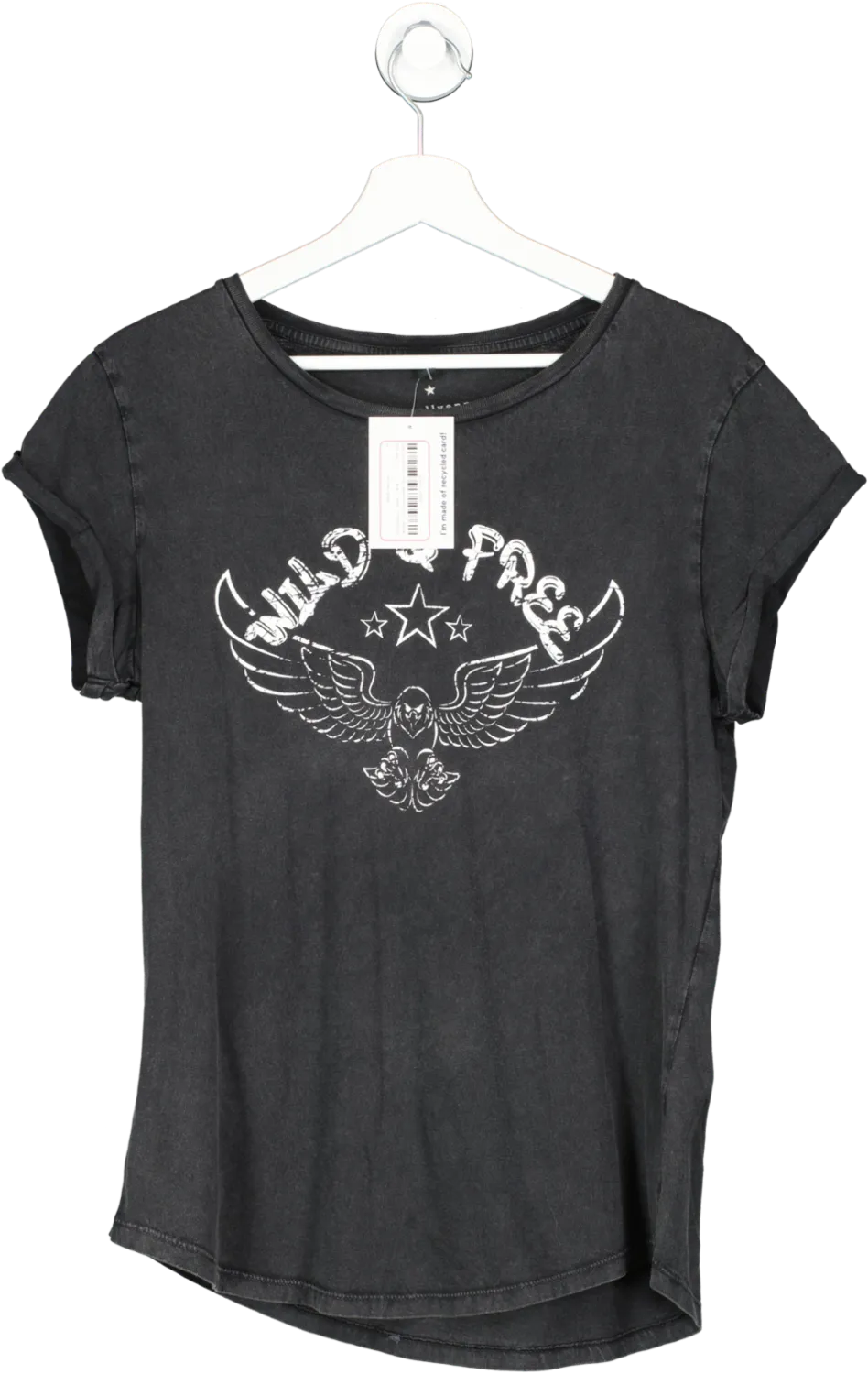 By Pollyanna Black Wild & Free Tee UK M