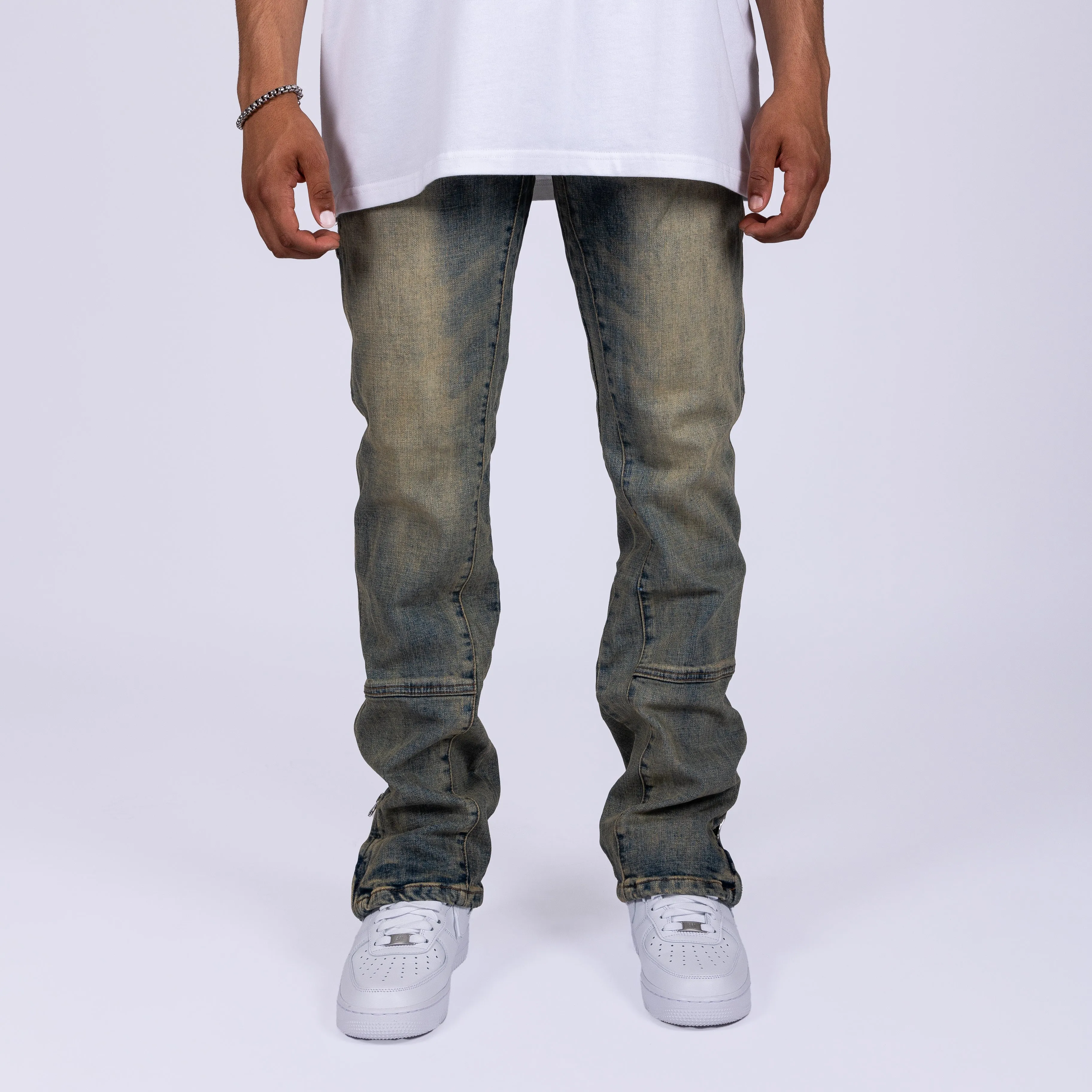 CARGO FLARED JEANS