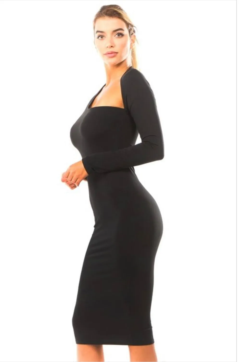 Catch My Fly One Shoulder Wrap Arm Midi Dress