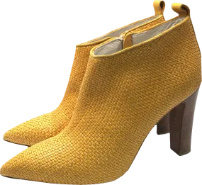 Cecilia Quinn Yellow Woven Heel Boots UK 8 EU 41 👠