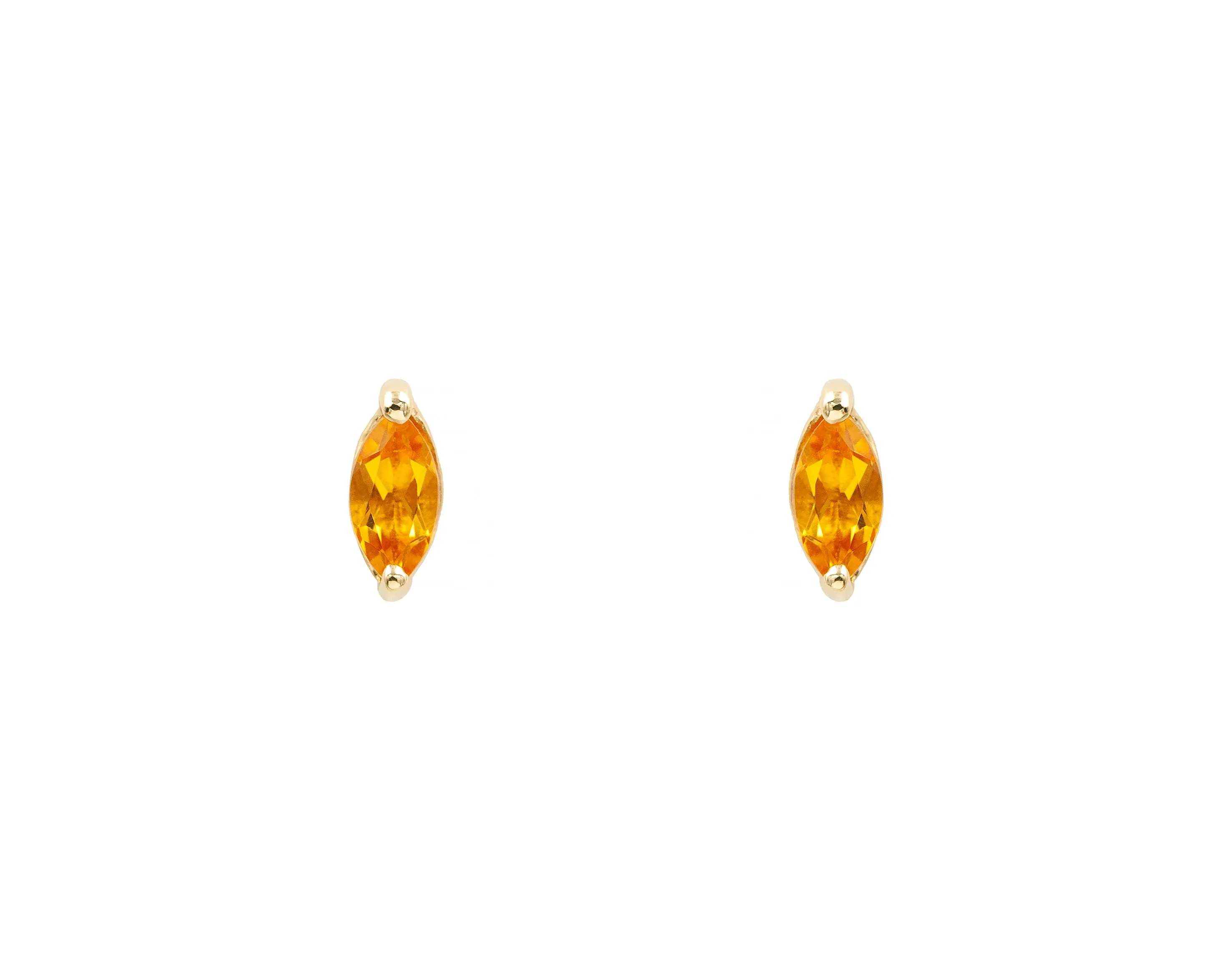 Citrine Marquise Studs (Ready to Ship)