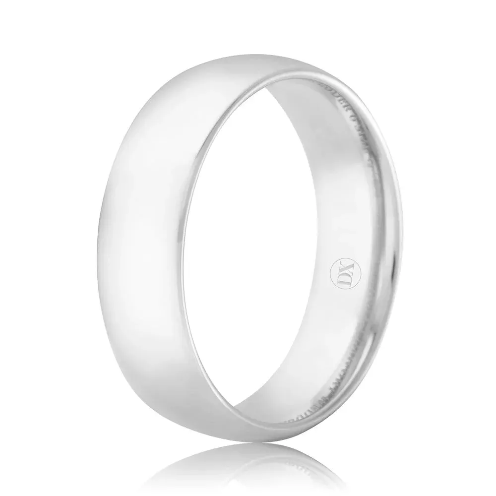 Classic Comfort 6mm - 9ct White Gold