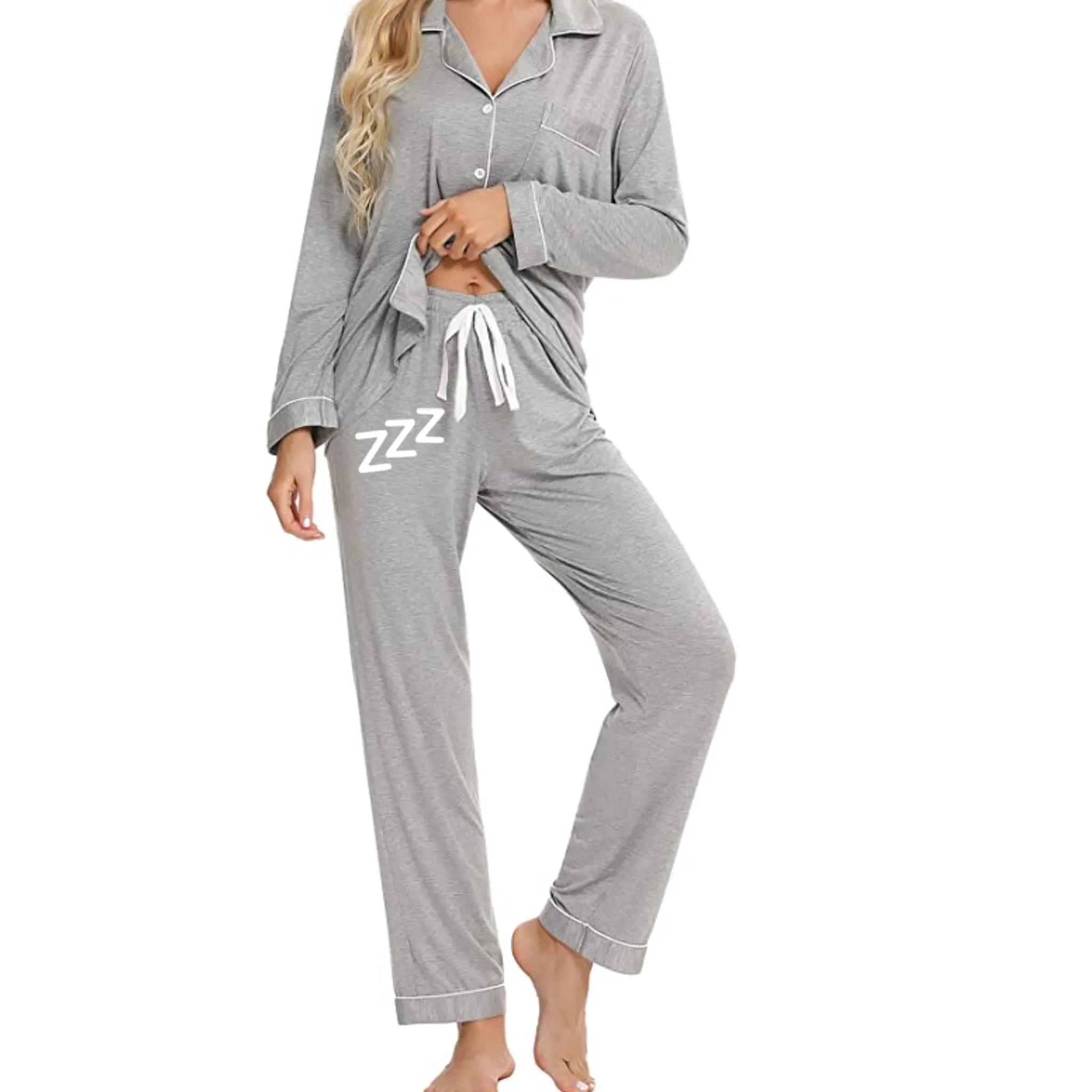 Cloud Pajama Set Bamboo L/S