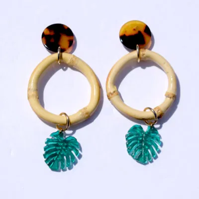 Coco Bamboo Acrylic Earrings