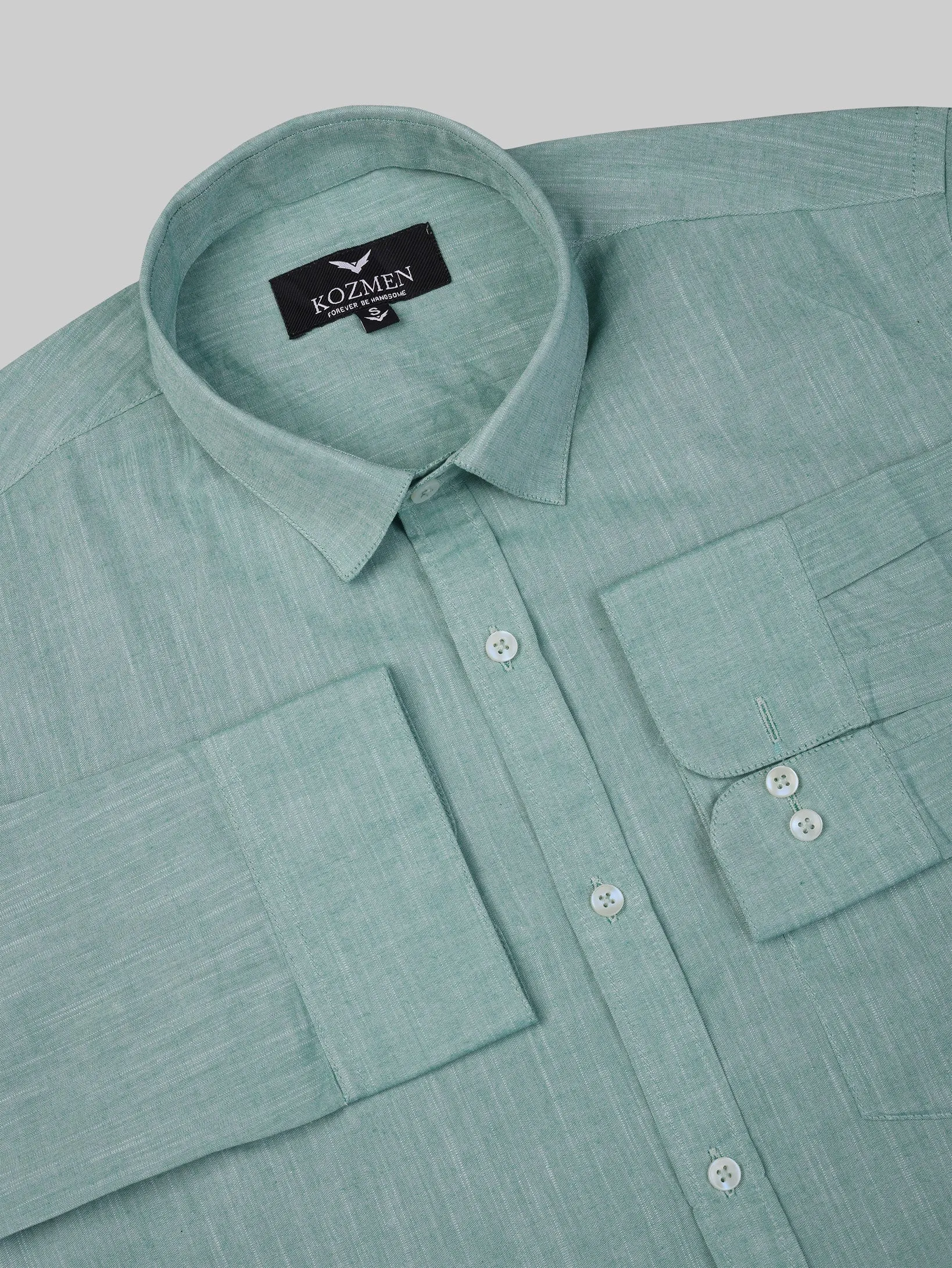 Cool Mint Green Cotton Shirt