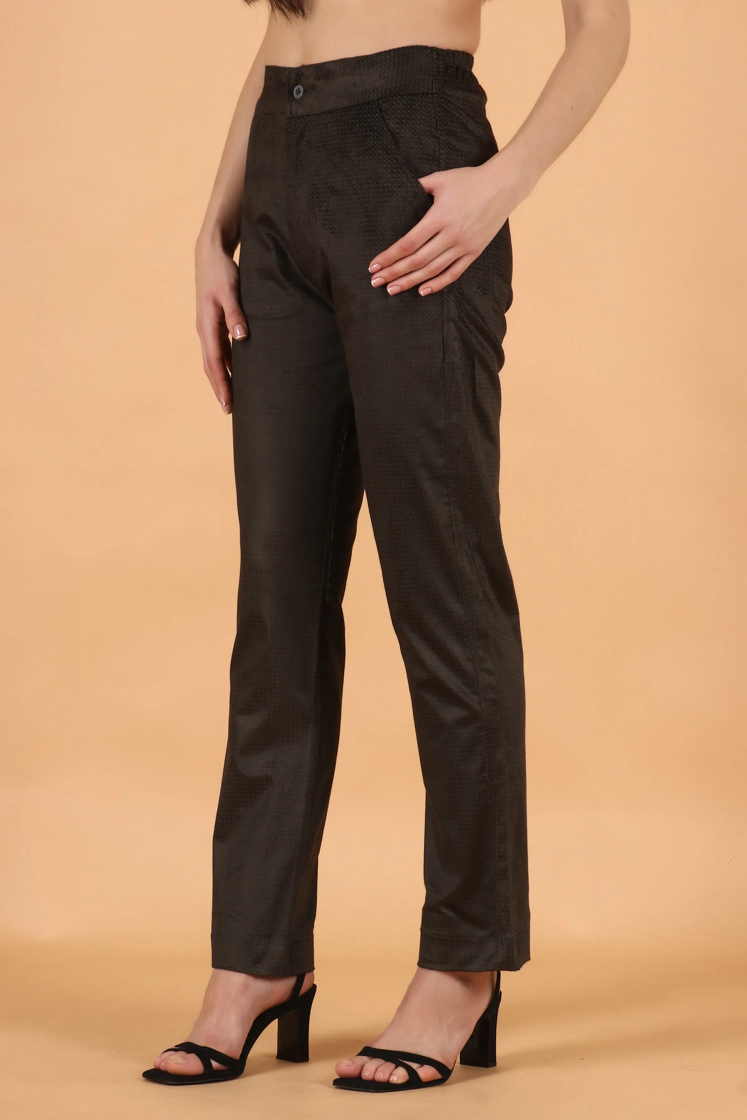 Corduroy Self-Textured Pants