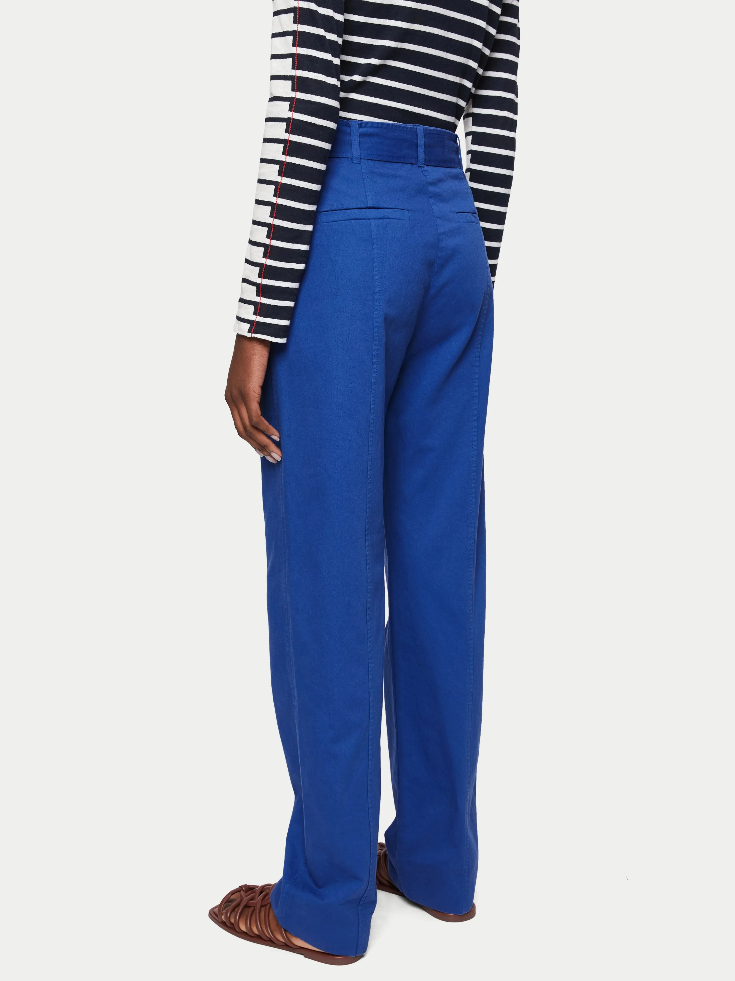 Cotton Hemp Hatton Trouser | Blue