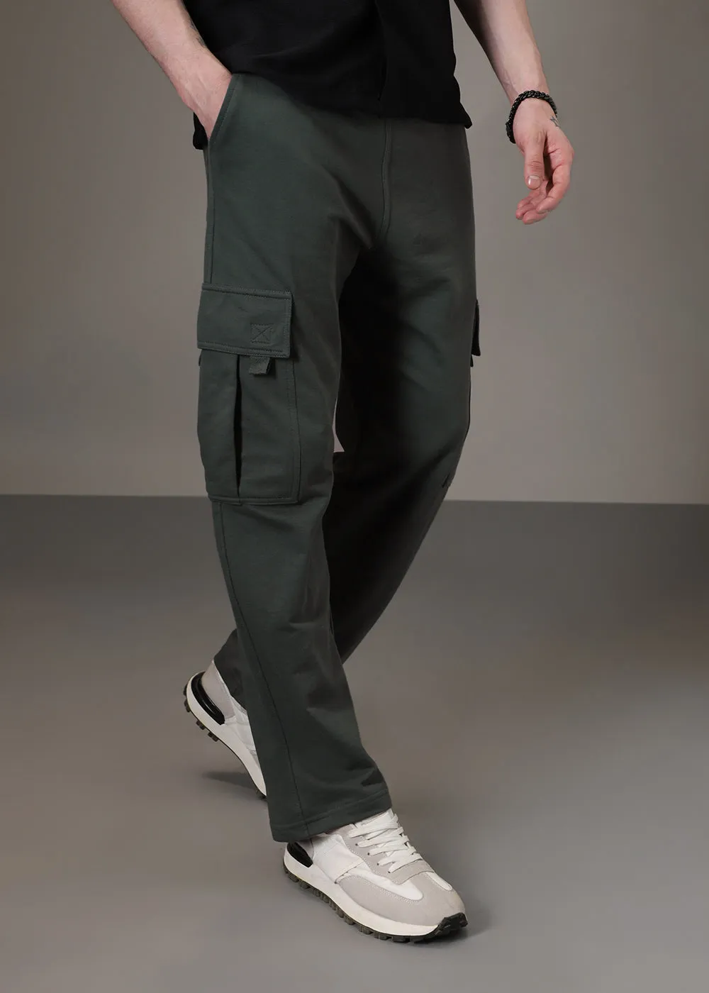 Dark Olive Cargo Joggers