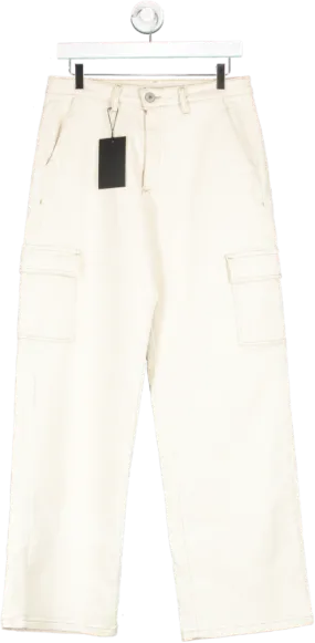 Denim Studio Cream Cargo Straight Leg Jeans W28