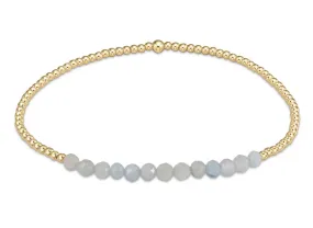 E Newton Classic Beaded Bliss 2mm Bracelet - Gold Gemstone