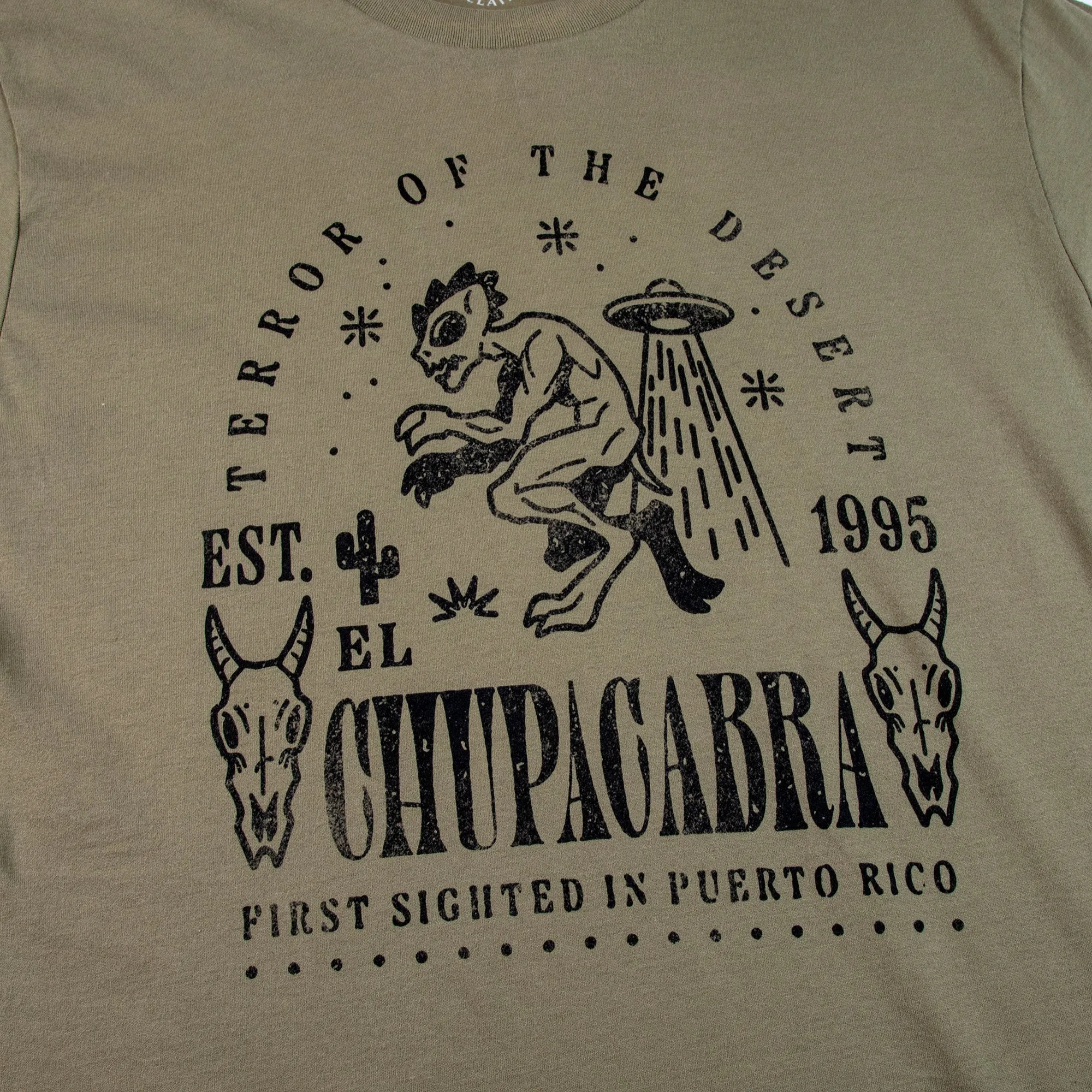 El Chupacabra Olive Tee