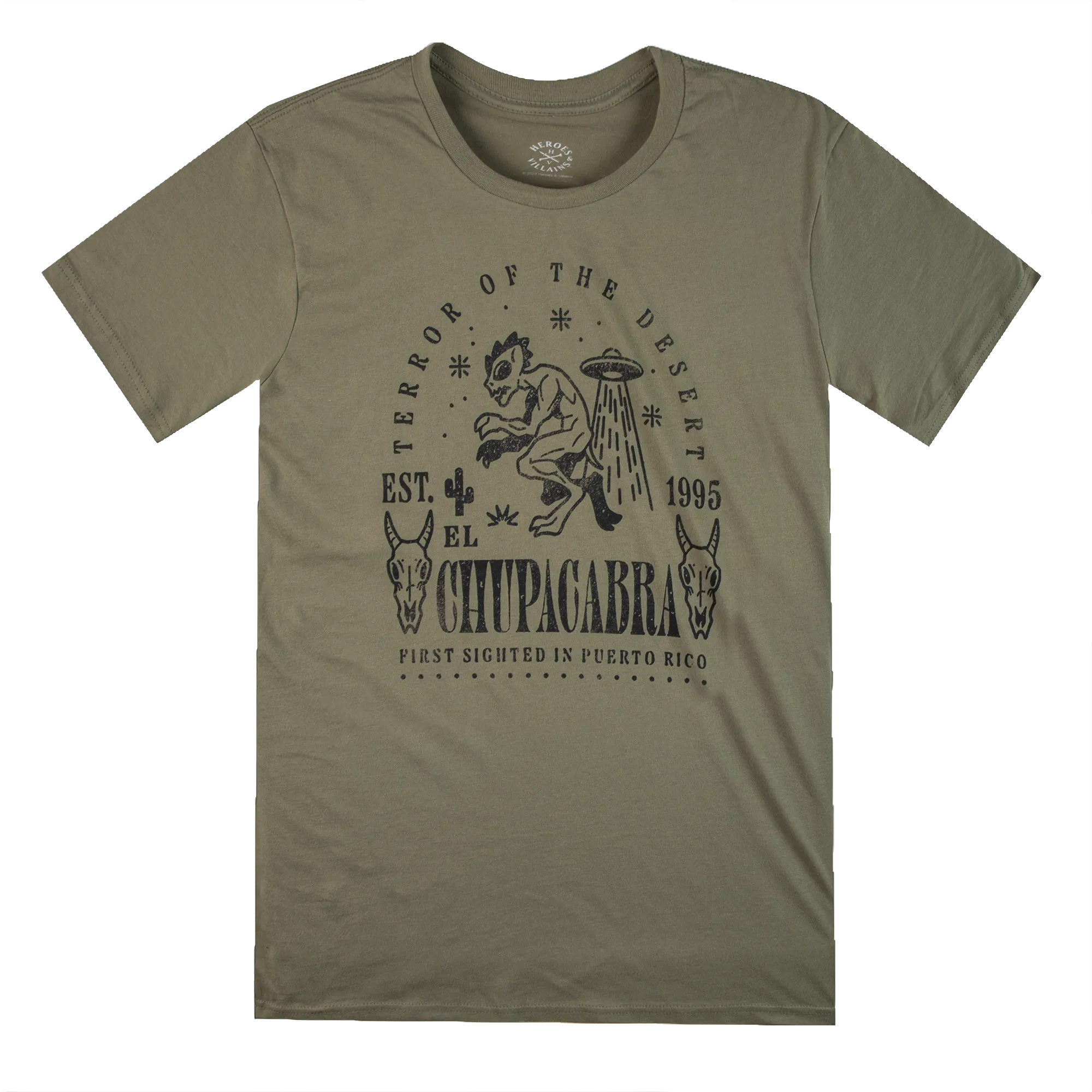 El Chupacabra Olive Tee